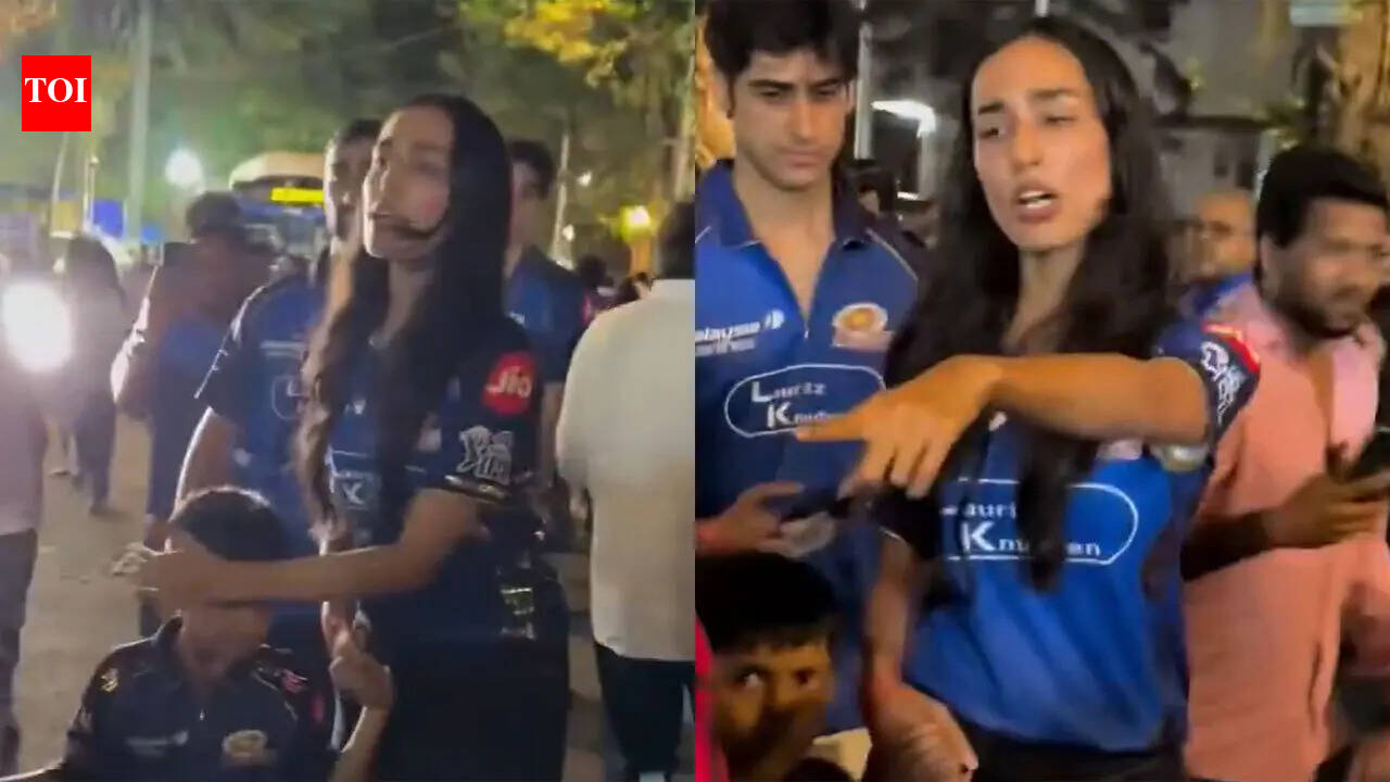 'Agastya, are you ok?' Hardik Pandya's girlfriend Mahieka Sharma snaps at photographers after Mumbai Indians win - WATCH | Cricket News