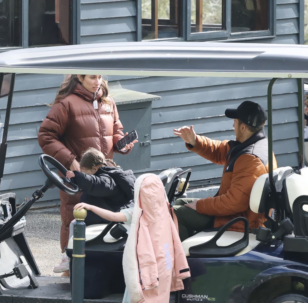 In one photo, Joe was seen gesturing as he spoke with Stacey