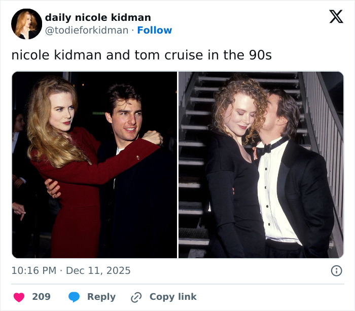 Nicole Kidman with Tom Cruise in the 90s, highlighting her past before the Keith Urban divorce discussion. Nicole Kidman with Tom Cruise in the 90s, highlighting her past before the Keith Urban divorce discussion.
