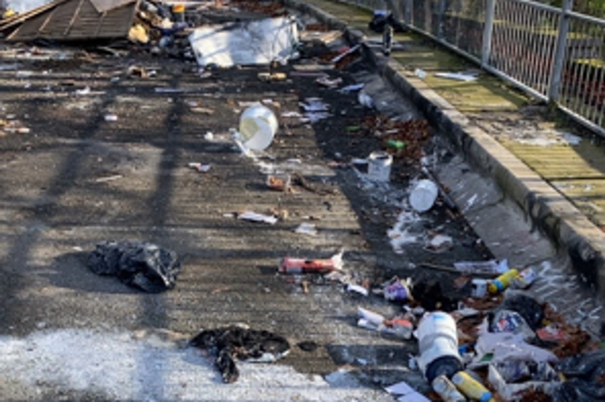 The fly-tip discovered along Star Lane in St Mary Cray