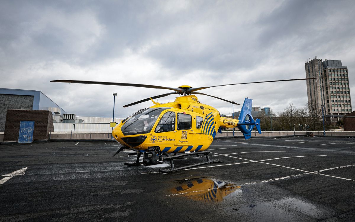 Air Ambulance seen circulating the area of the incident