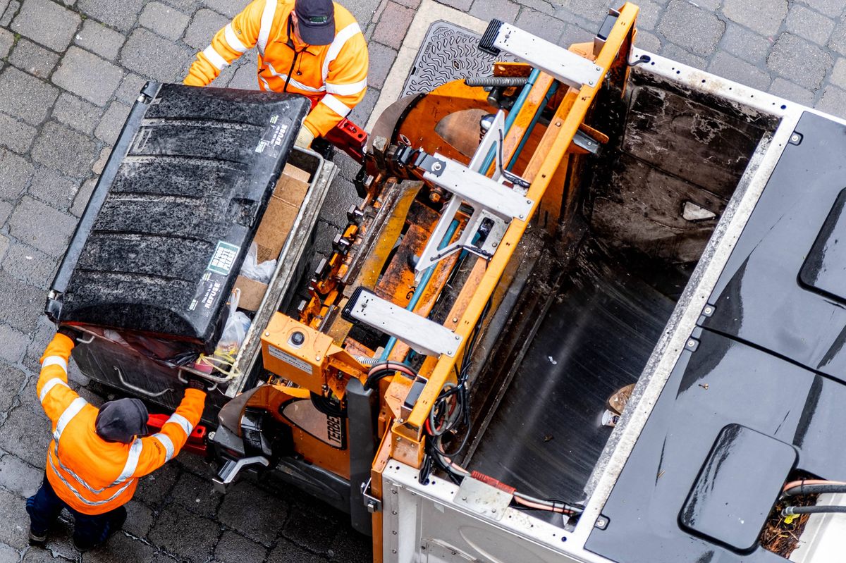 The woman watched as her bin collection was refused