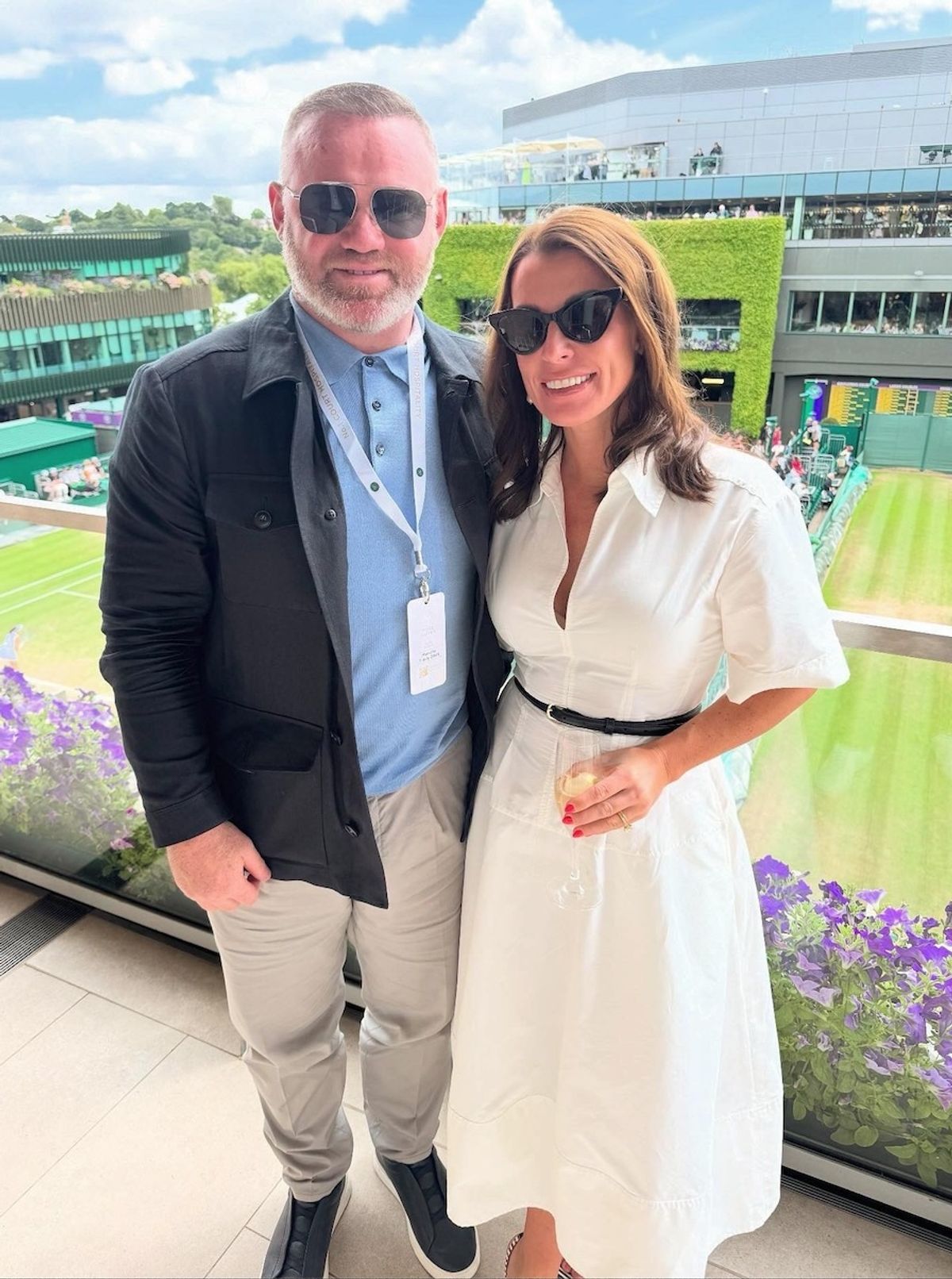 Wayne and Coleen are snapped at Wimbledon last year