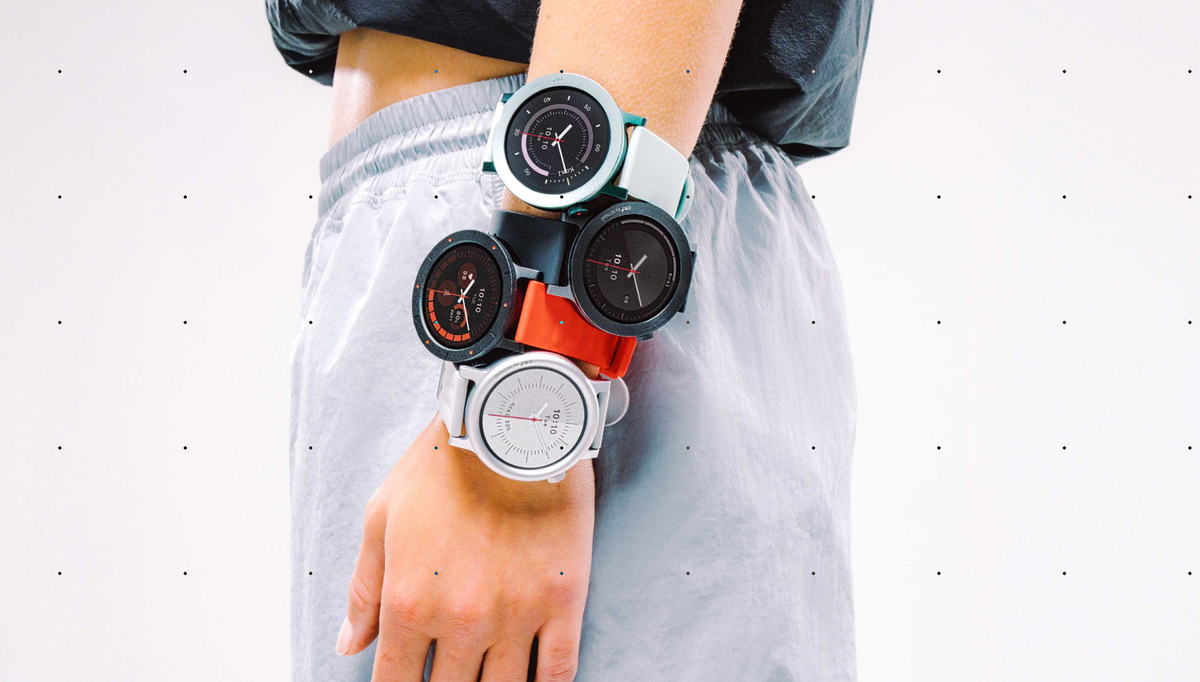 Someone wearing the watch by their side