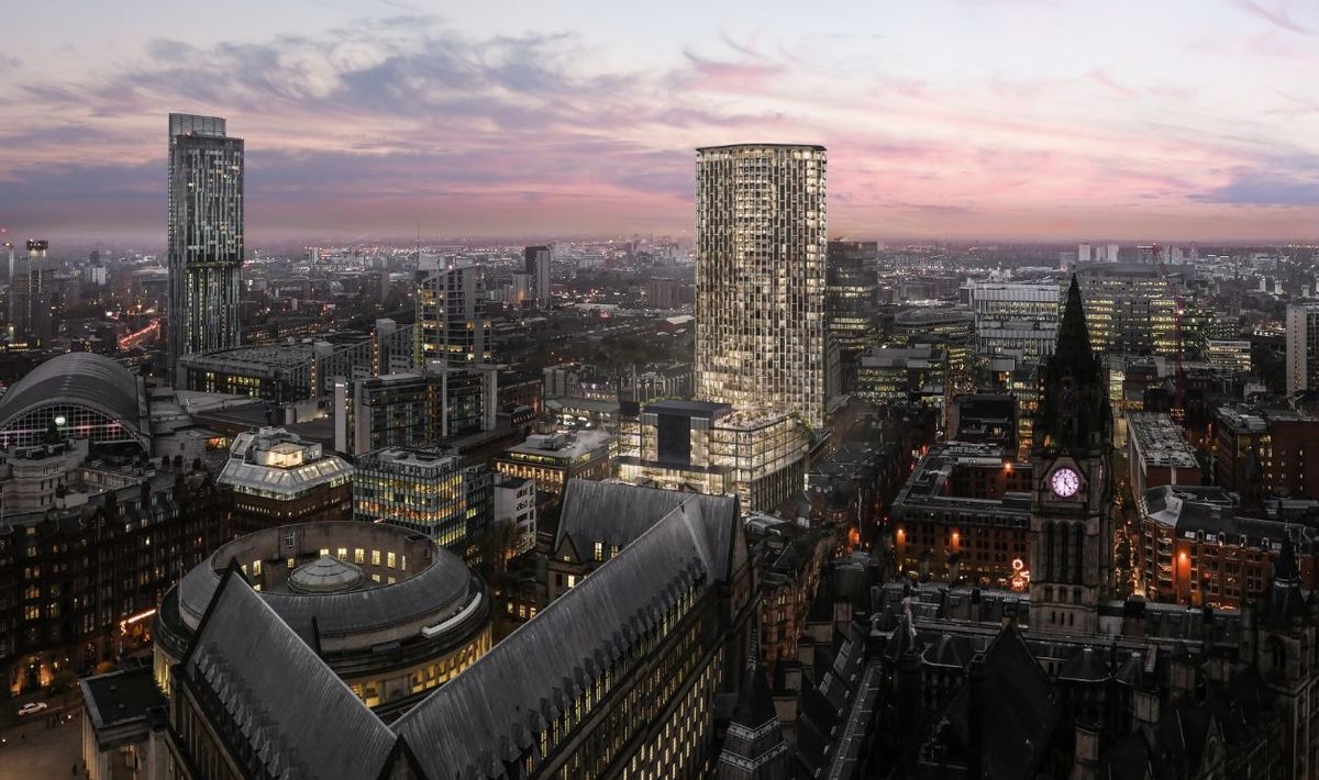 View from above of Gary Neville's proposed St Michael's development on Jackson's Row