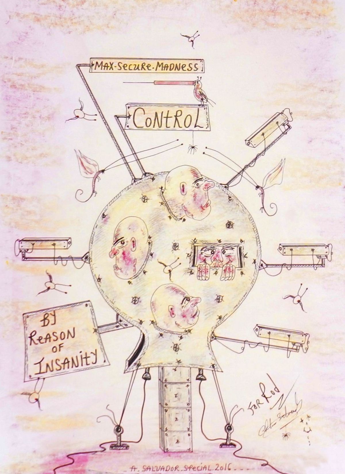 By Reason Of Insanity - Bronson's art has been described as everything from 'raw genius' to 'simplistic cartoons'