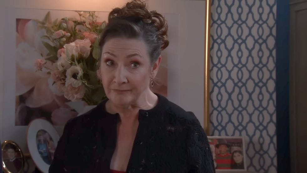 Coronation Street, Maggie Driscoll coronation street, maggie driscoll in front of a vase