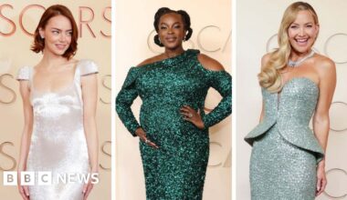 Oscars red carpet: Teyana Taylor, Emma Stone and Timothée Chalamet among stars - BBC