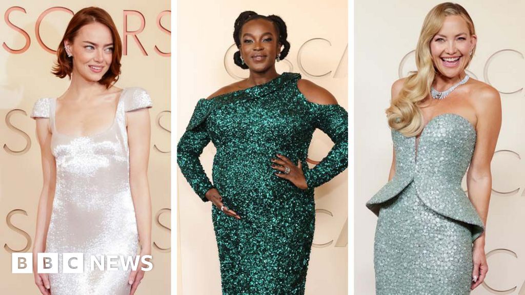 Oscars red carpet: Teyana Taylor, Emma Stone and Timothée Chalamet among stars - BBC