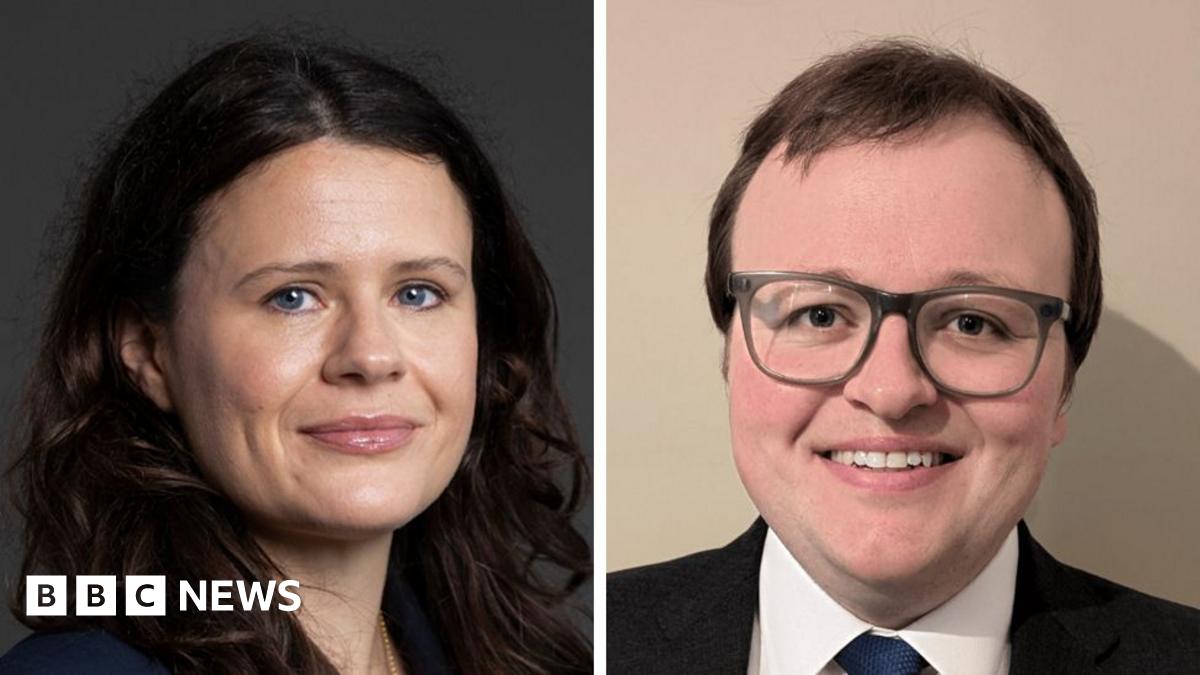 Headshots of Scottish Labour MP Joani Reid and her husband David Taylor. they are both wearing suit jackets.