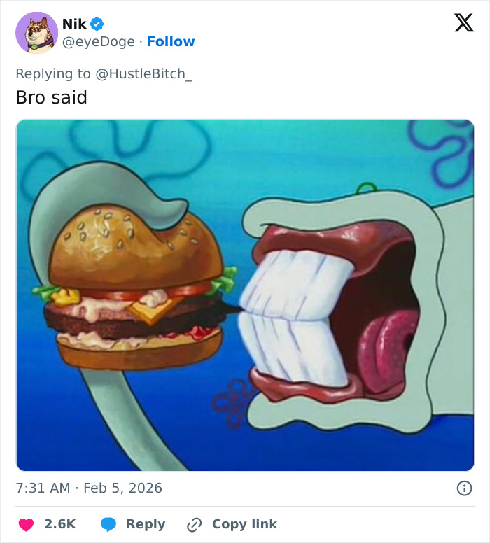 Cartoon character holding a burger with a large open mouth and teeth, illustrating Burger King boss Whopper comparison. Cartoon character holding a burger with a large open mouth and teeth, illustrating Burger King boss Whopper comparison.