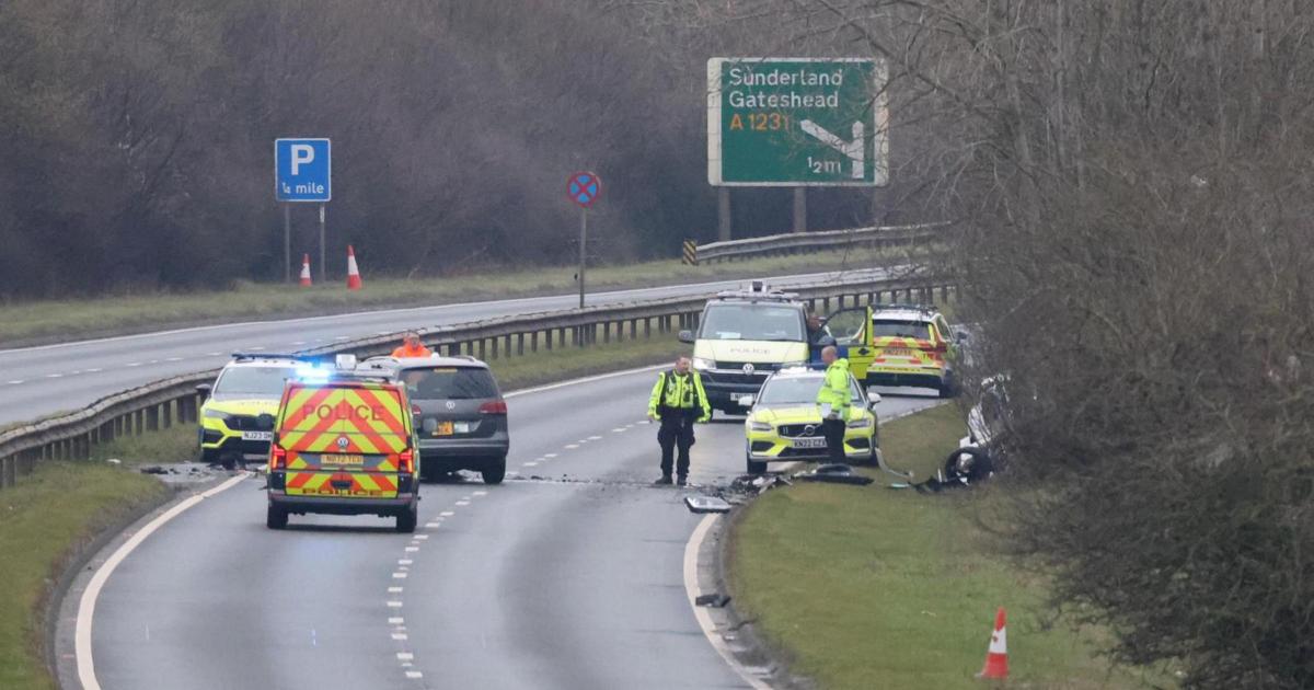 Woman in 20s dies and man arrested after crash closes A19