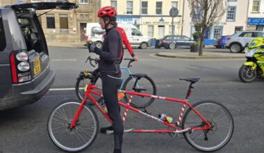 Radio 1's Greg James reaches Musselburgh on cycle challenge