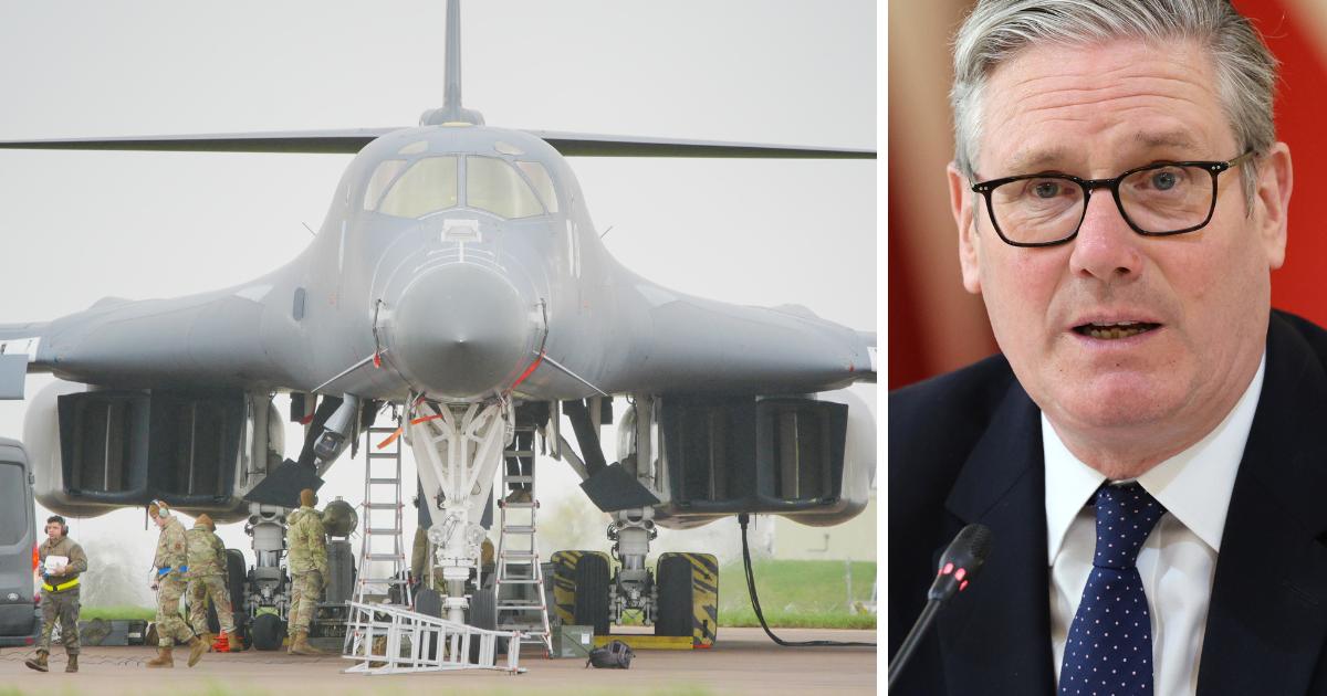 US bombers increase at UK base 'exposes Keir Starmer Iran war lie'