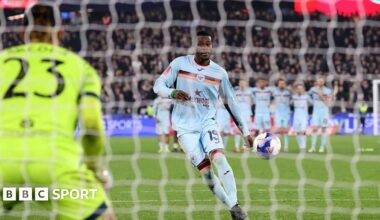 Italy's Andrea Pirlo dinks a penalty down the middle past England goalkeeper Joe Hart at Euro 2012