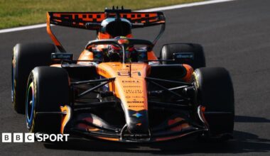 McLaren's Oscar Piastri during second practice for the Japanese Grand Prix