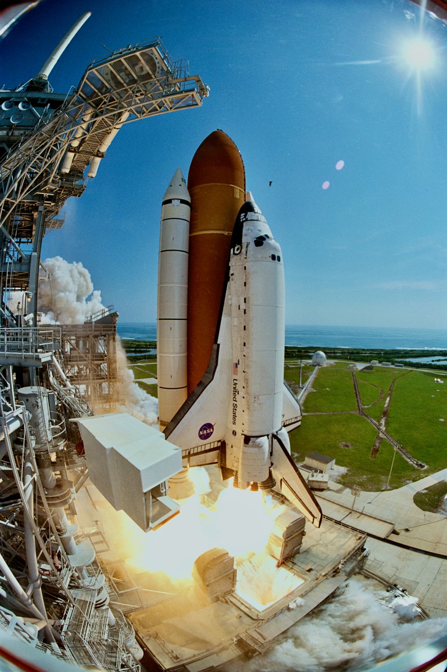 Launch of STS - 114, the return to flight mission after the tragic loss of Columbia.
