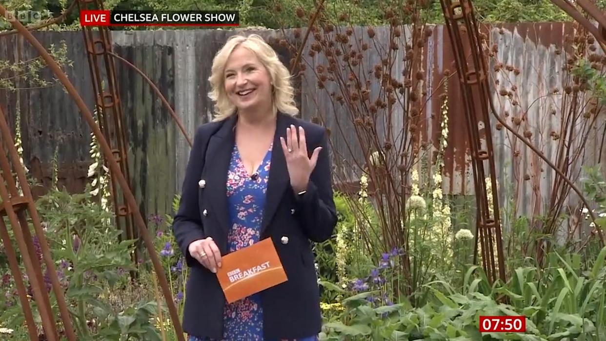 Carol Kirkwood has become engaged. (BBC Breakfast)