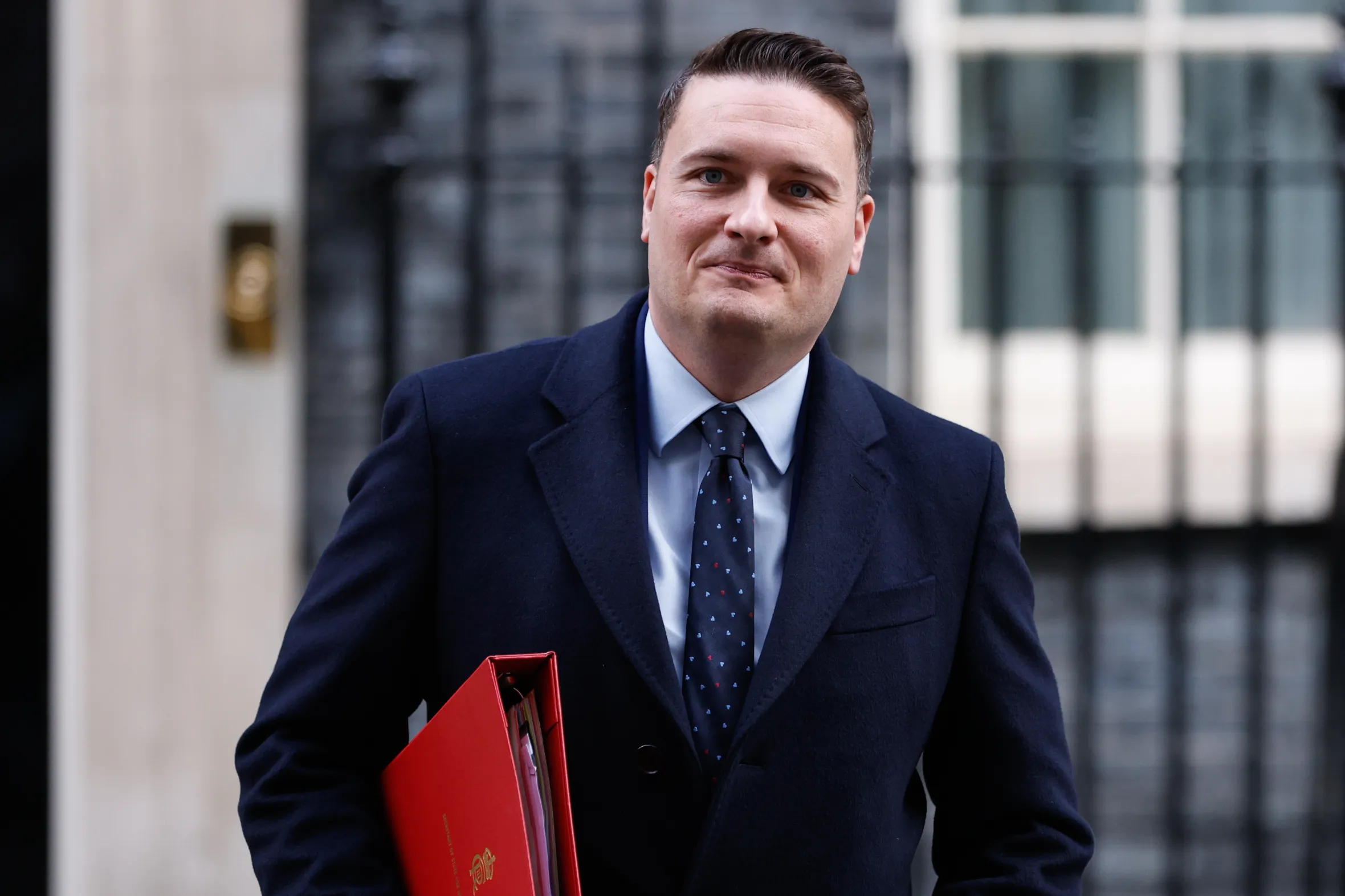 Britain's Secretary of State for Health and Social Care Wes Streeting leaving 10 Downing Street.