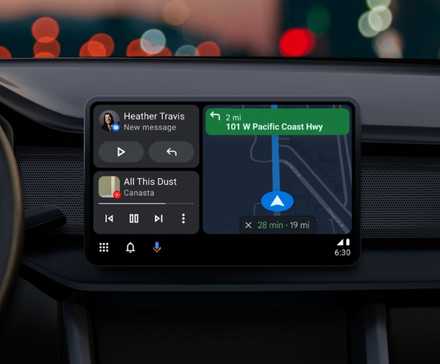 An image of Android Auto in a car