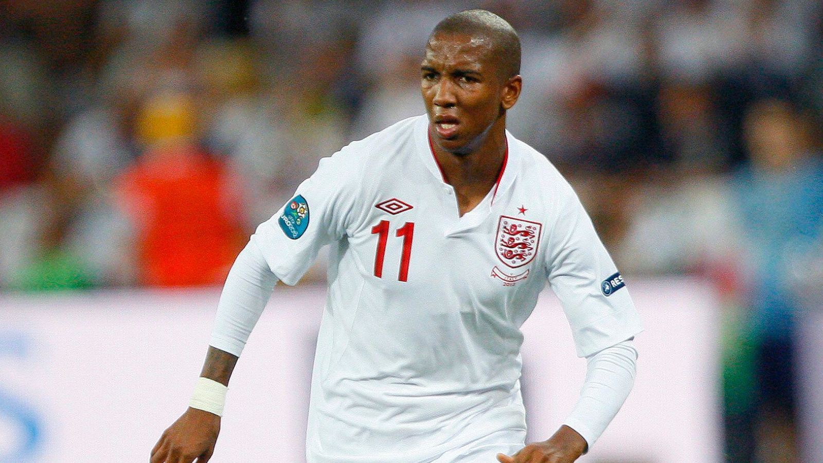 Ashley Young in action against Italy at Euro 2012