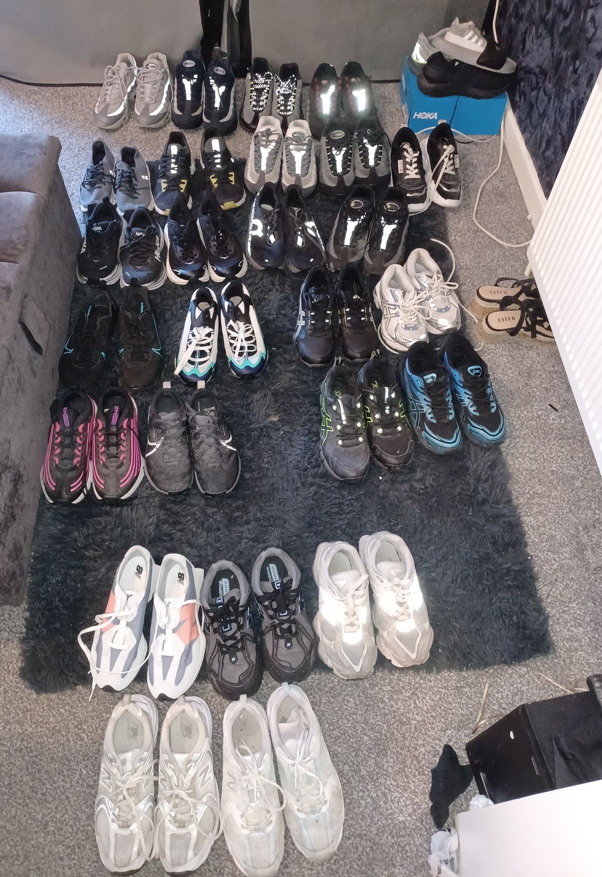 Several pairs of trainers were seized