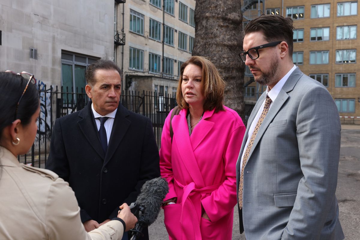 Dr Sanjoy Kumar, father of Grace O’Malley-Kumar, Emma Webber, mother of Barnaby Webber and James Coates, son of Ian Coates 