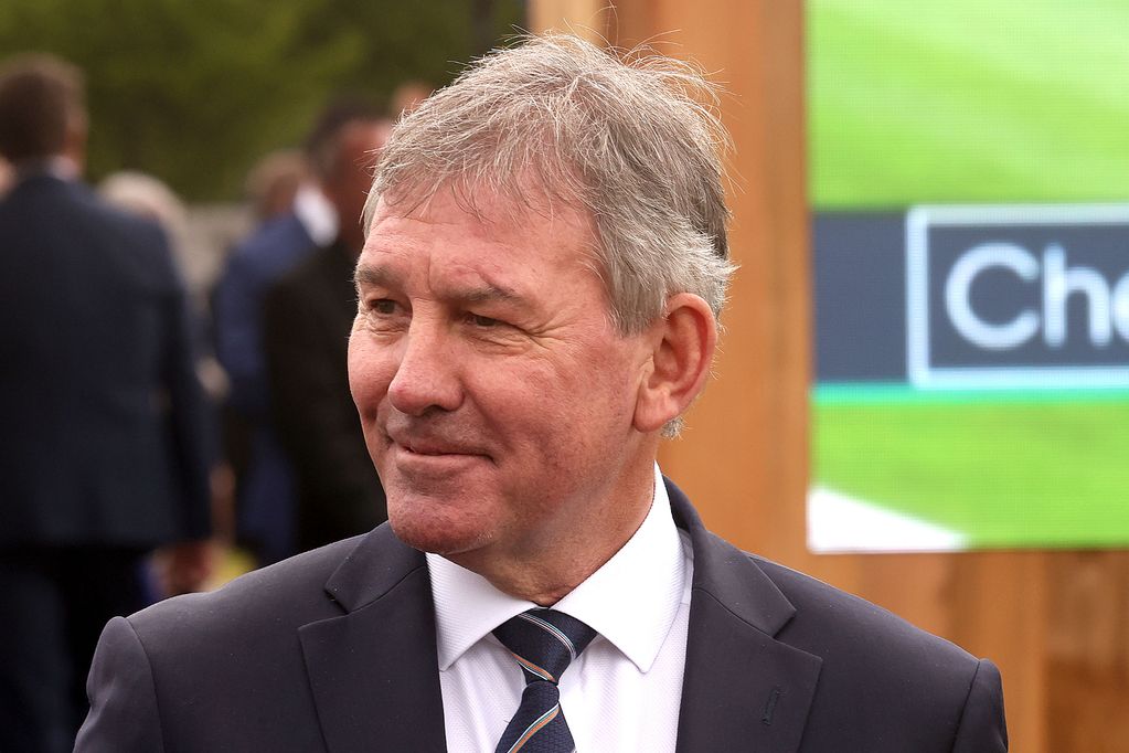 Bryan Robson looks on