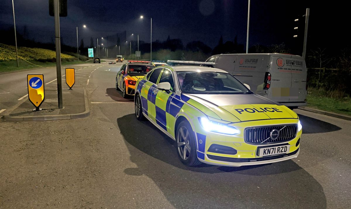 Police at the scene on Buxton Road