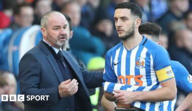 Kilmarnock head coach Steve Clarke with Gary Dicker in 2019