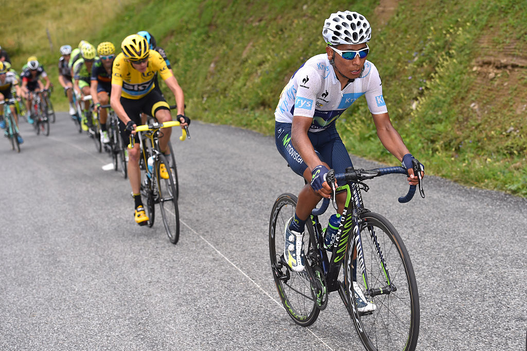 Cycling: 102nd Tour de France / Stage 19QUINTANA Nairo (Col) White Young Jersey/ FROOME Christopher (Gbr) Yellow Leader Jersey/St-Jean-de-Maurienne - La Toussuire - Les Sybelles (138 Km)/Ronde van Frankrijk TDF / Etape Rit /&copy;Tim De Waele