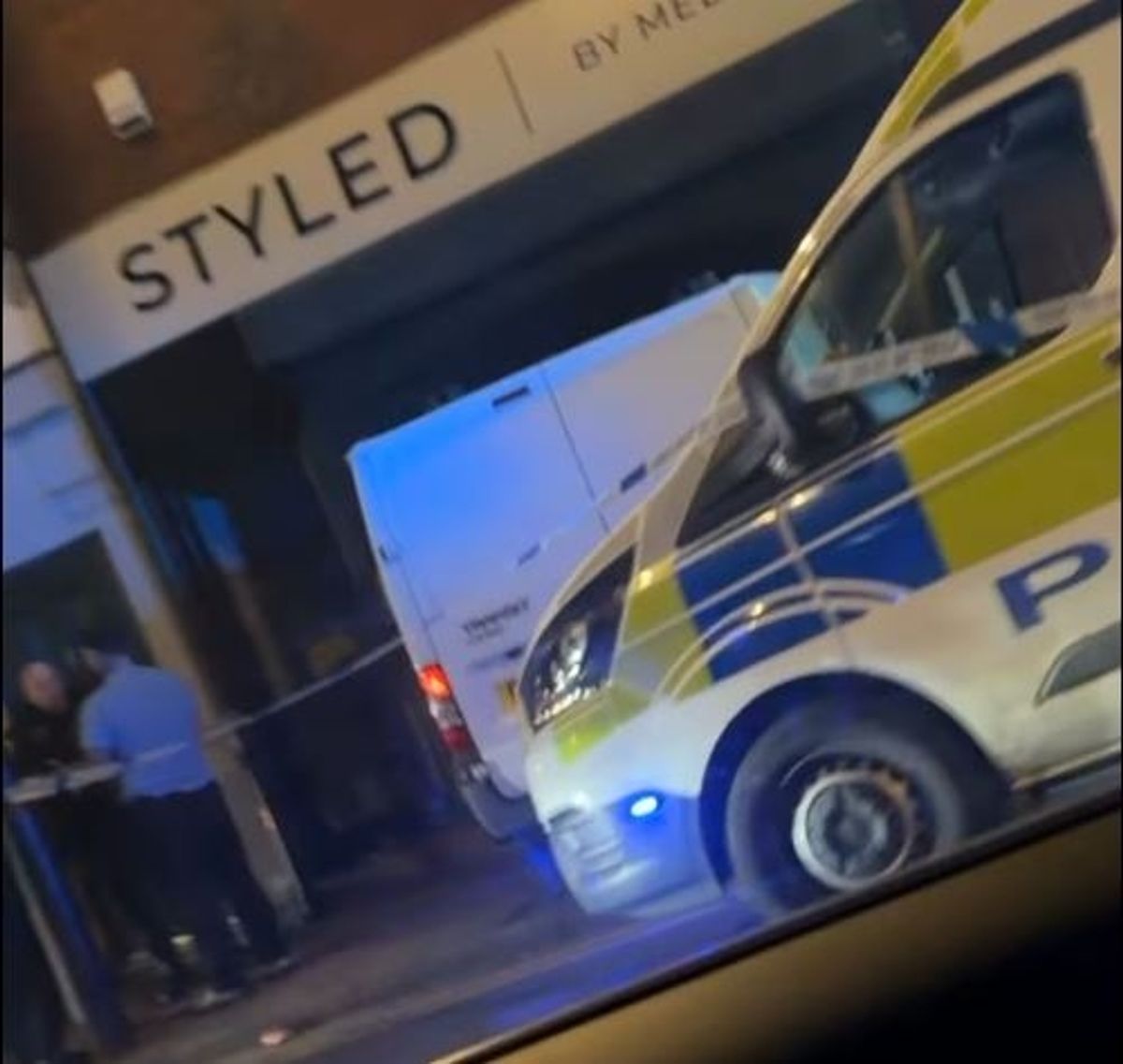 The van ploughed through the front of the business