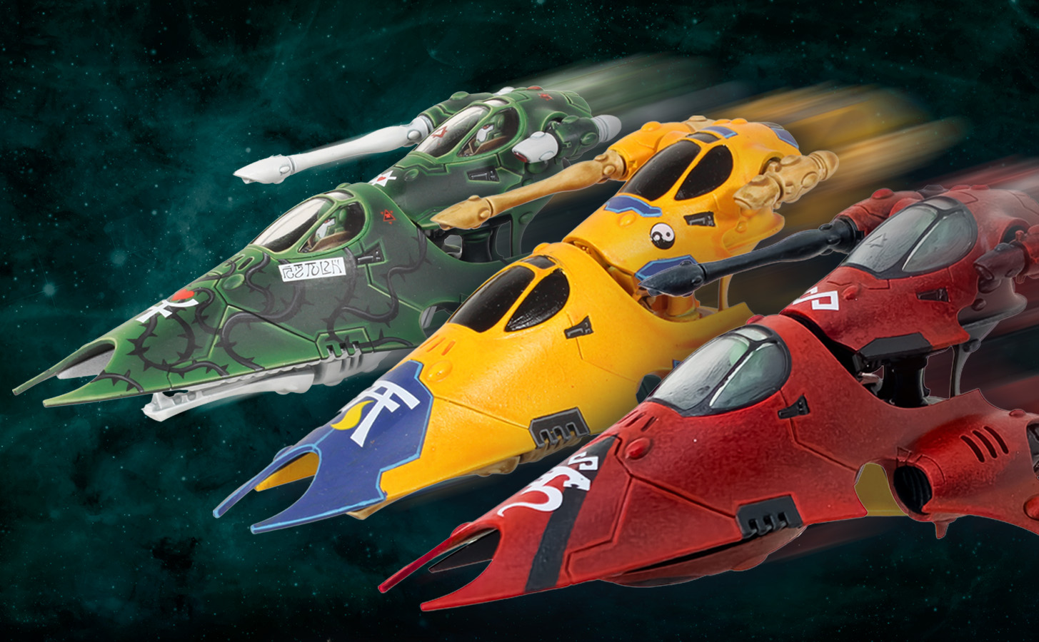 A tale of Vypers and craftworlds, painted by the Warhammer Community team