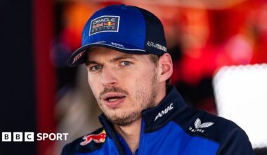 Max Verstappen speaking to the media after the Japanese Grand Prix