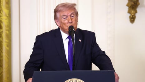 Donald Trump makes first in-person speech since Iran attack – video