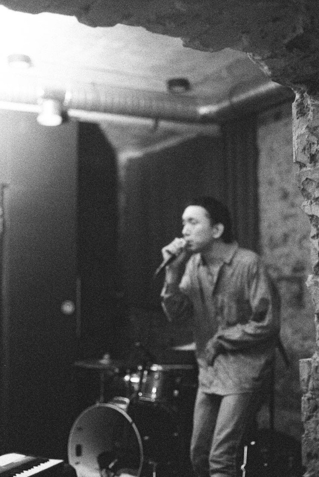 Heavenphetamine performs at an underground venue in Ukraine during a wartime tour. (Source: press office)