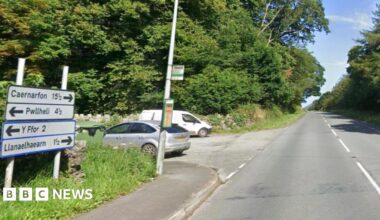 Map: Map of Pwllheli area of Gwynedd