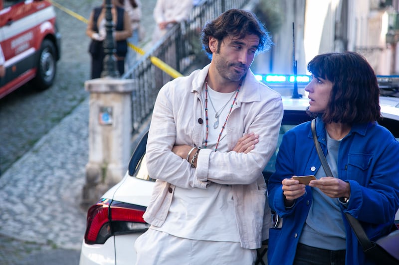 If It’s Tuesday, It’s Murder: Álex García and Inma Cuesta. Photograph: Disney+