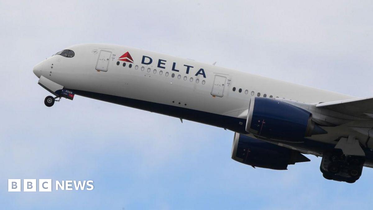 A Delta Airlines Airbus A-350 aircraft taxis on Sydney Airport's runway