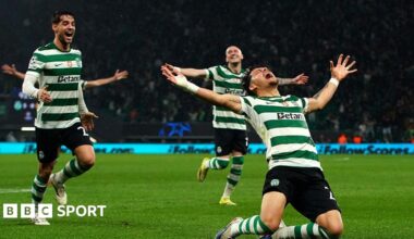 Sporting 5-0 (5-3 agg) Bodo/Glimt - Hosts stage super fightback to reach Champions League quarter-finals