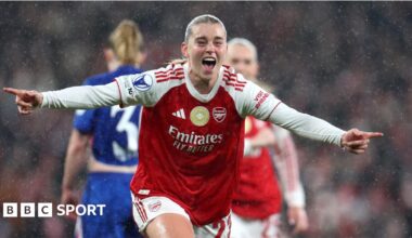 A graphic that reads 'Follow our women's football TikTok' with a picture of a mobile phone