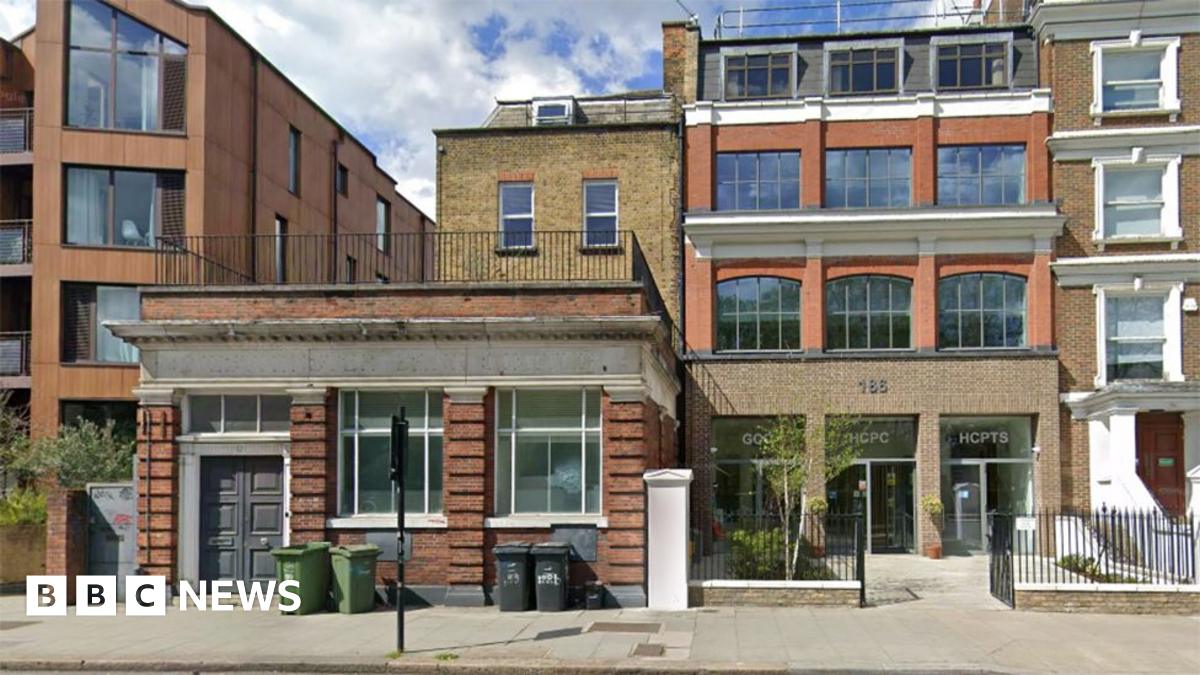 Exterior of the HCTPS office in London. It is a four storey red brick building with large windows and the HCTPS name above the main entrance