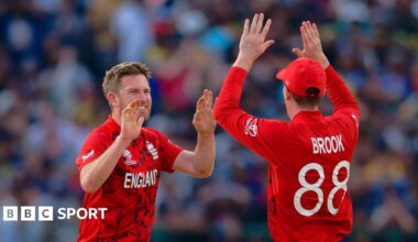 Alex Hales and Jos Buttler leave the field after securing 10-wicket win