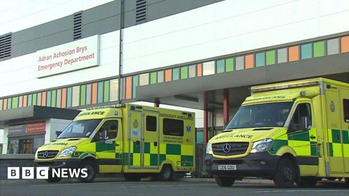 Outside a hospital A&E department