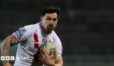 Mark Percival in action for St Helens in 2025