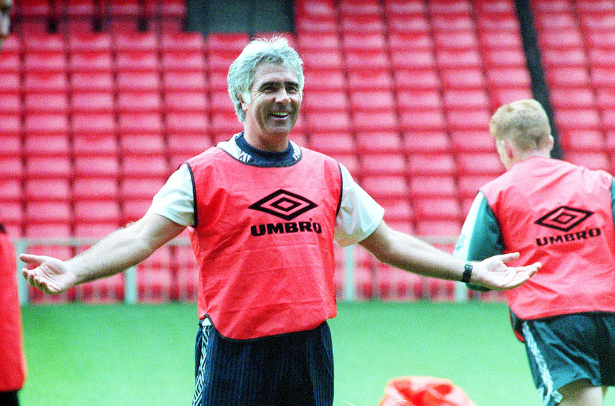 ECB CEO Richard Gould gestures