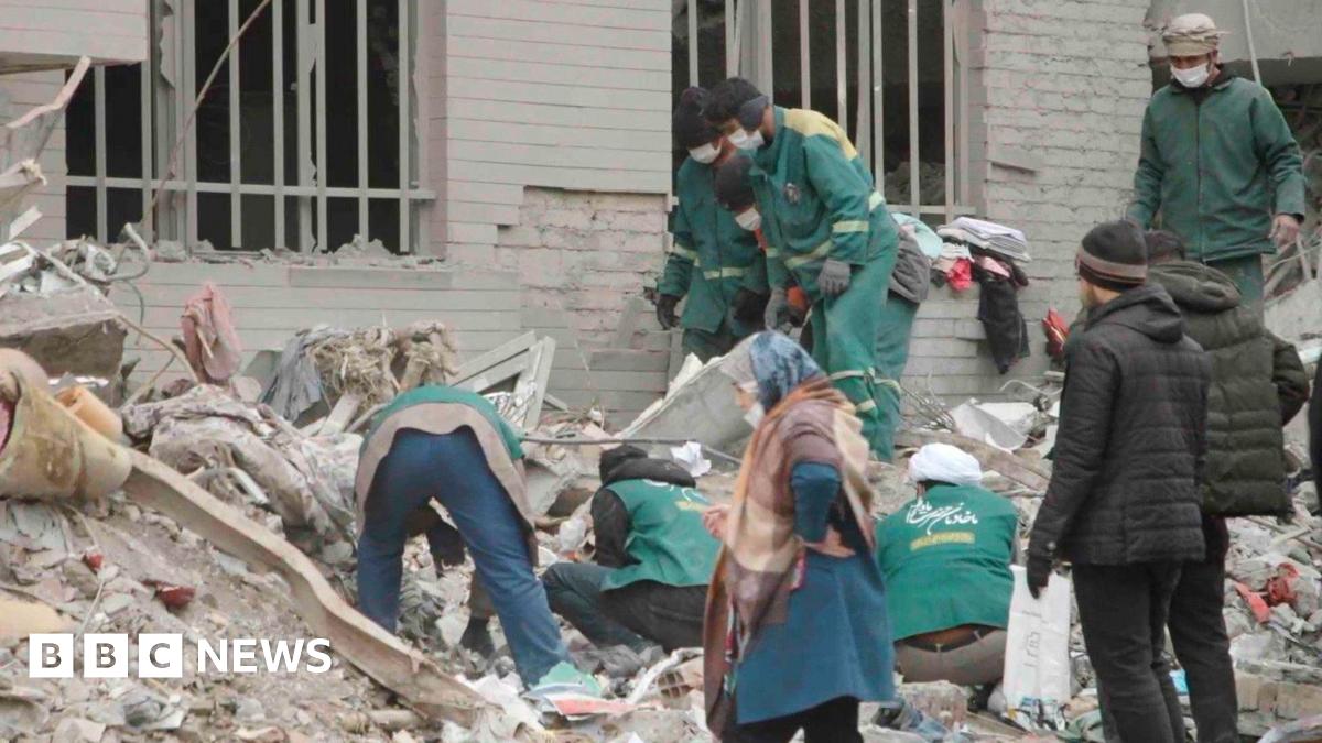 Before and after satellite images showing the destruction of a police station on Niloufar Square and a 70m radius around it in which other buildings have been damaged by the blast.