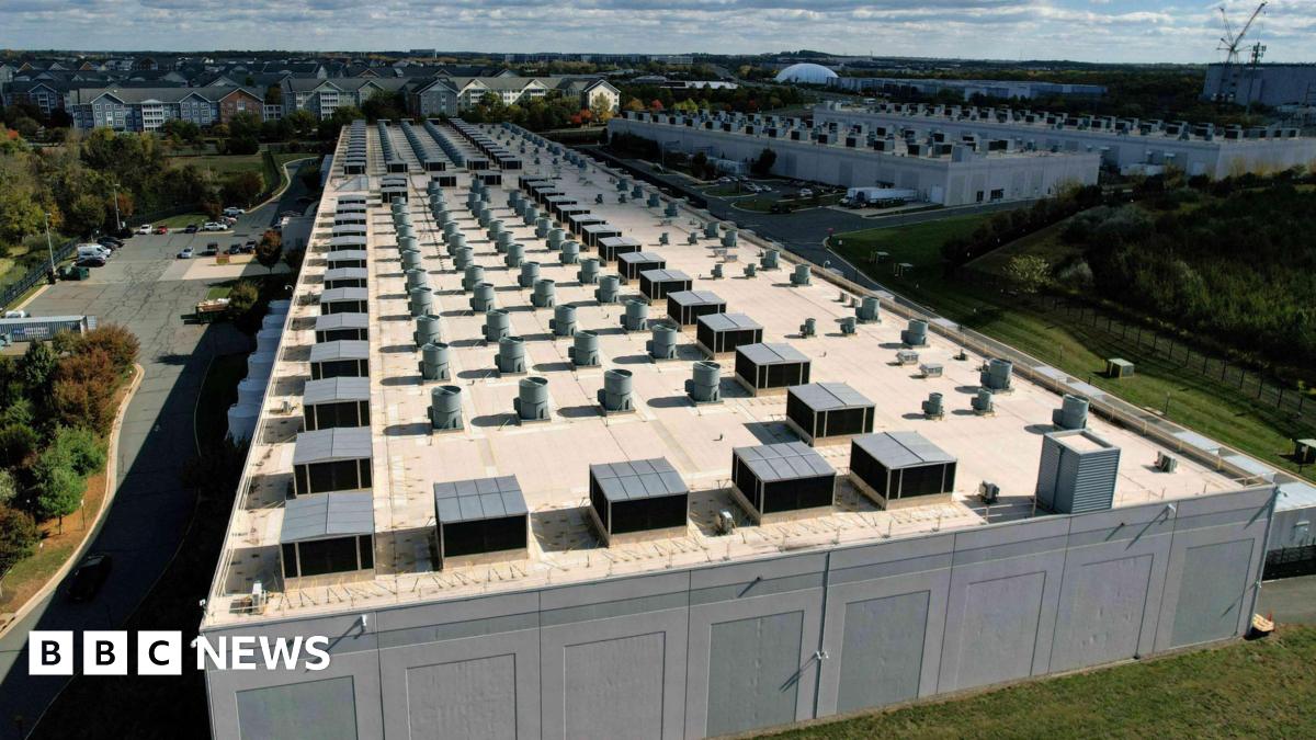 An aerial view of a data centre.