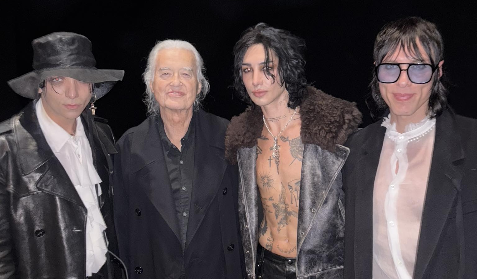Jimmy Page attended a fashion show in Paris