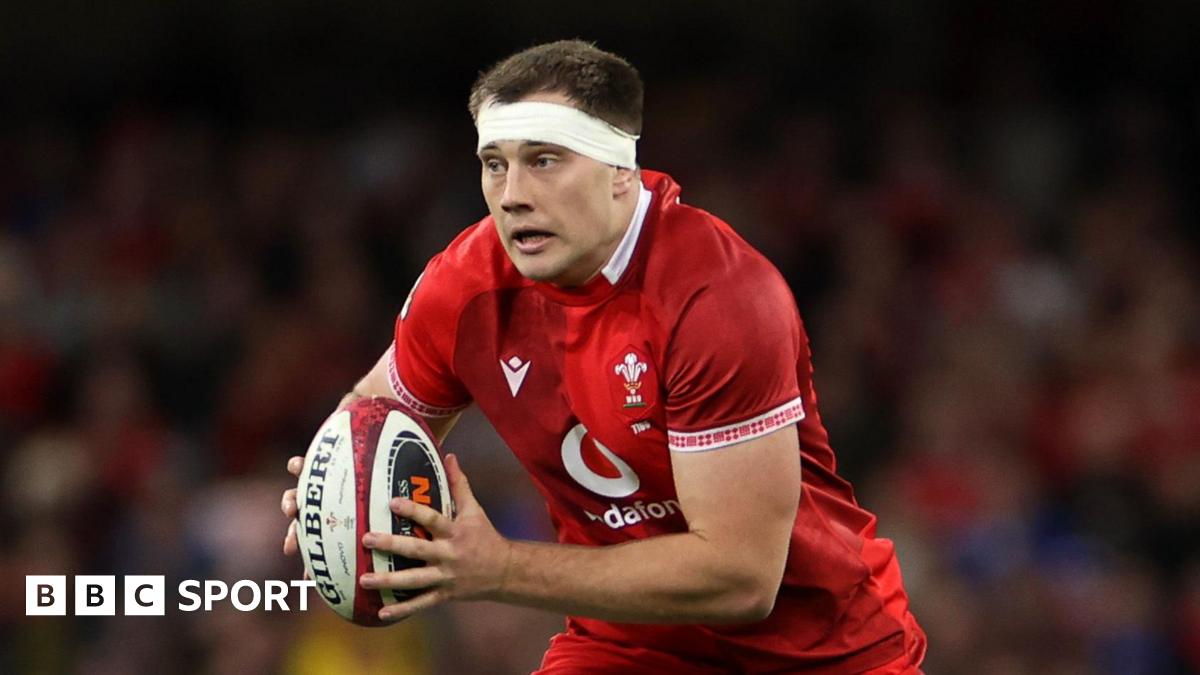 Ben Carter carries the ball for Wales